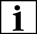 Information desk. The icon shows the letter i, against a white background.