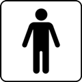 Men. The icon shows a standing male figure seen from the front against a white background.