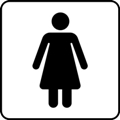 Women. The icon shows a standing female figure seen from the front against a white background.