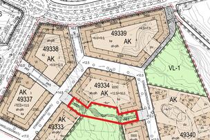 A map showing the area of park planning.