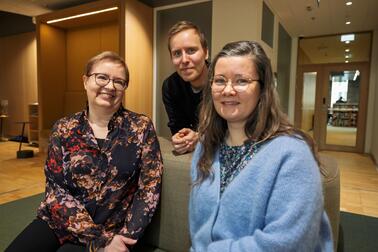 Virpi Vuori, Tapio Kumpula and Heidi Huvila.
