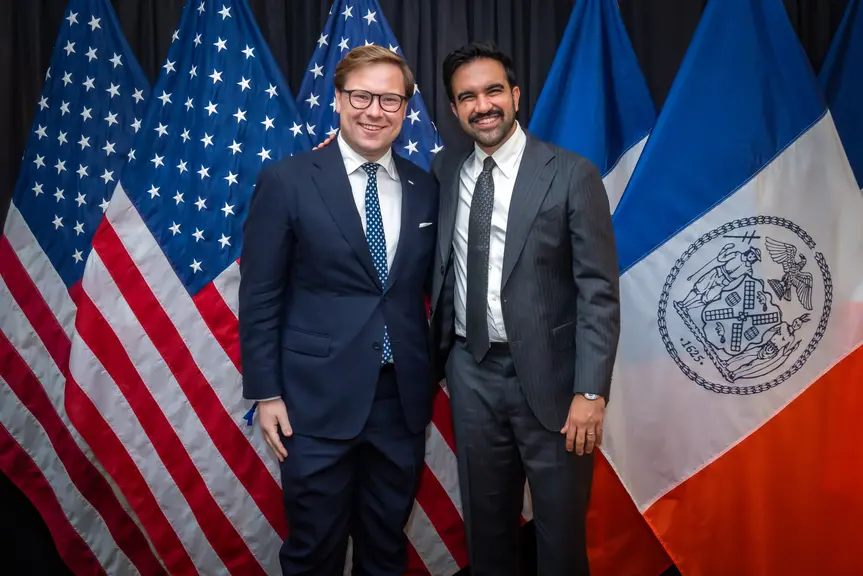 Mayor of Helsinki Daniel Sazonov and Mayor of New York City Zohran Mamdani met at the Urban20 Mayors Summit held in New York.