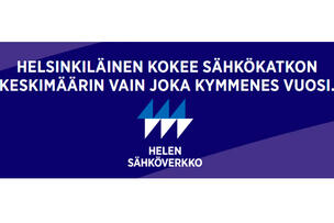 Helsinkiläinen kokee sähkökatkon keskimäärin vain joka kymmenes vuosi.