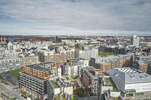 Helsinki ilmasta kuvattuna.