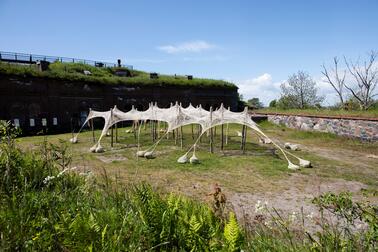 Ernesto Neto: Saarilintu, 2025. Helsinki Biennaali 8.6.–21.9.2025, Vallisaari