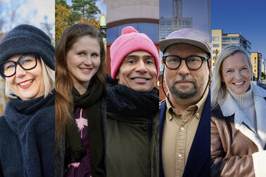 Johanna Laisaari, Reetta Vanhanen, Shawn Huff, Paavo Arhinmäki ja Maarit Vierunen.