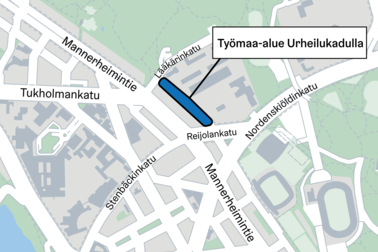 Kartta työalueesta.