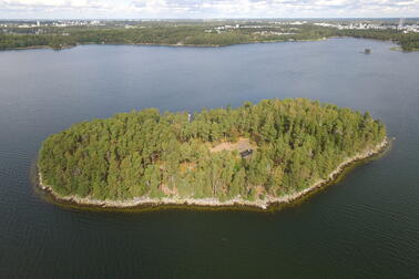 Malkasaaren ilmakuva.