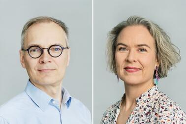 Reaktorin suunnittelijat Panu Korhonen ja Minttu Paukkunen.