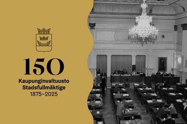 Kaupunginvaltuuston juhlavuoden kuvitusta