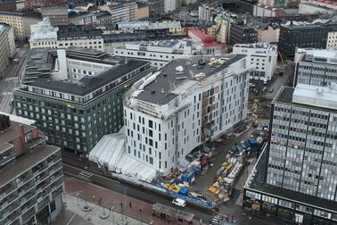 Työmaa joulukuussa 2025