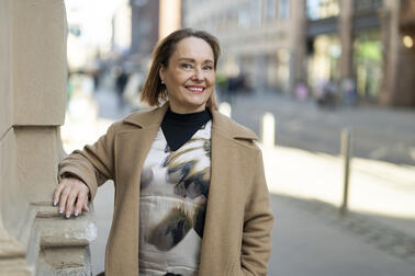 Ett utomhusfoto av Pia Svensk