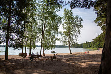 Laajasalon uimaranta kesällä 2019.