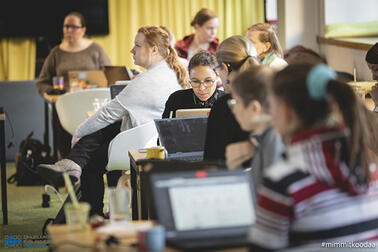 Mimmit koodaa -workshop. Kuva: Mikke Pöyhönen