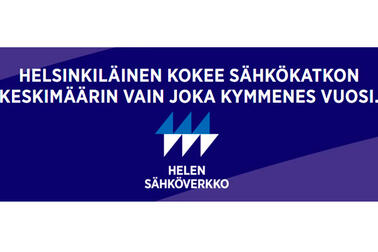 Helsinkiläinen kokee sähkökatkon keskimäärin vain joka kymmenes vuosi.