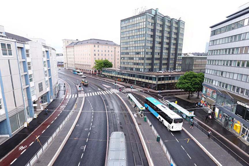 Hämeentie Sörnäisten Kurvissa. Hämeentie Sörnäisten Kurvissa.