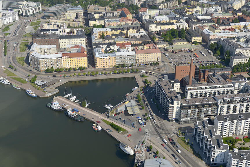 Ilmakuva Hietalahdenrannasta. Kuva: Helsingin kaupunki Ilmakuva Hietalahdenrannasta. Kuva: Helsingin kaupunki