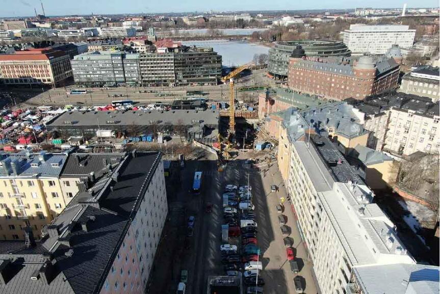 Ilmakuvaa Hakaniemen alueesta. Kuva: Harri saarinen