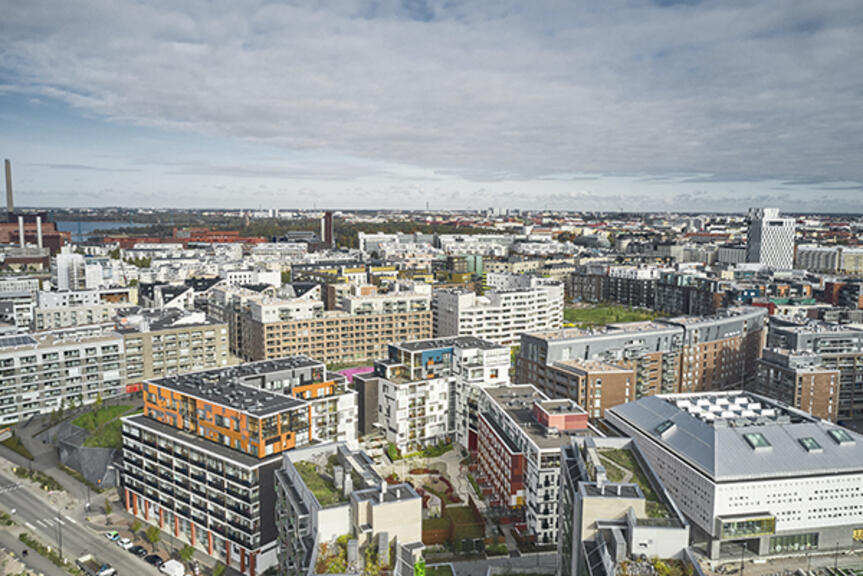 Jätkäsaari ilmasta kuvattuna.