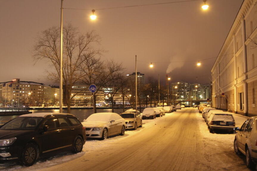 Kuva talvisesta Helsingistä. Kuva talvisesta Helsingistä.