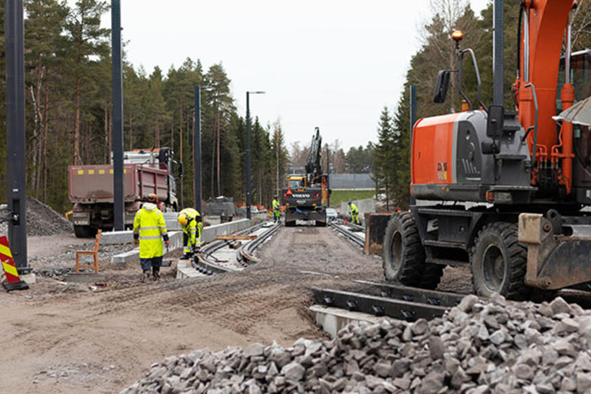 Raide-Jokerin työmaa. Raide-Jokerin työmaa.