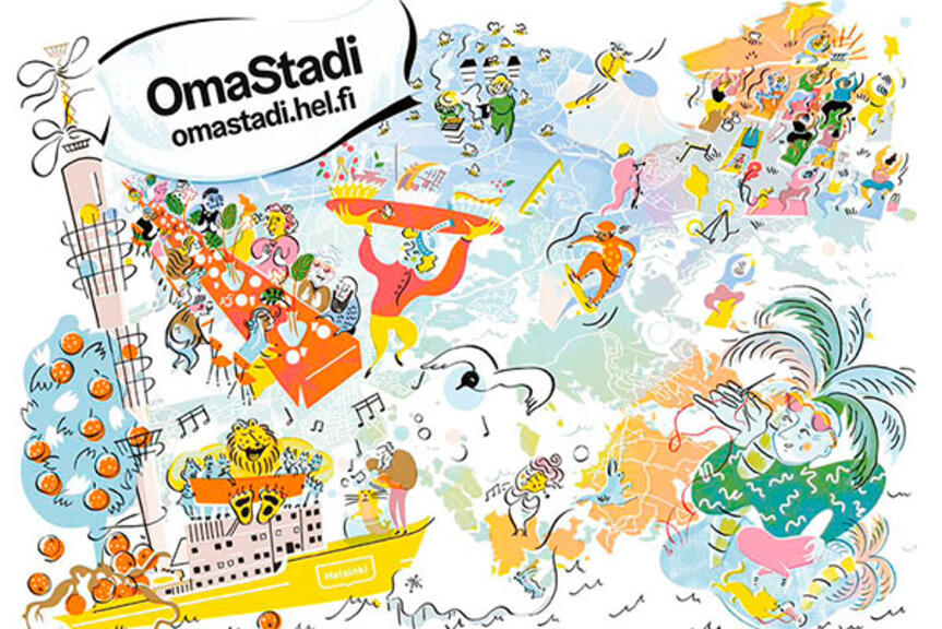 OmaStadi-yleiskuva. OmaStadi on vaikuttamisen väylä helsinkiläisille. OmaStadi-yleiskuva. OmaStadi on vaikuttamisen väylä helsinkiläisille.