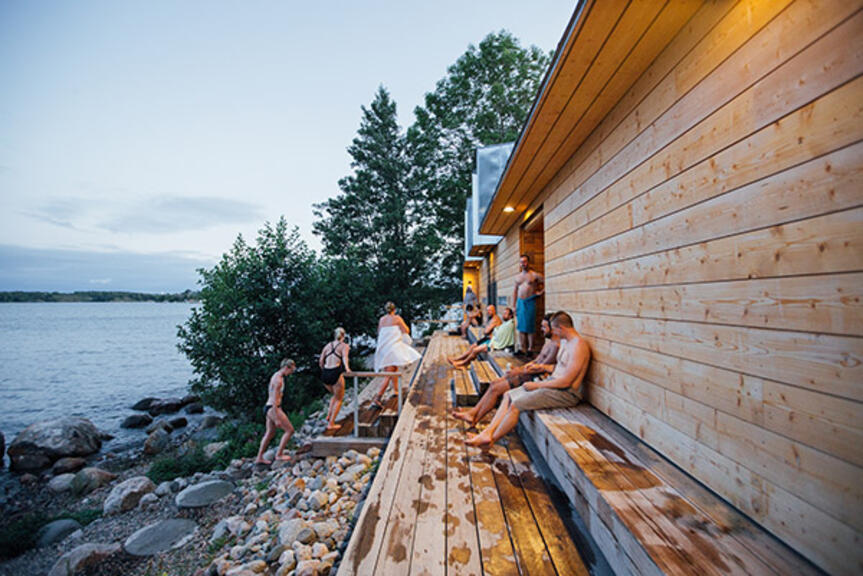 Yleinen sauna Lonnan saarella / Julia Kivelä, Visit Helsinki Yleinen sauna Lonnan saarella / Julia Kivelä, Visit Helsinki