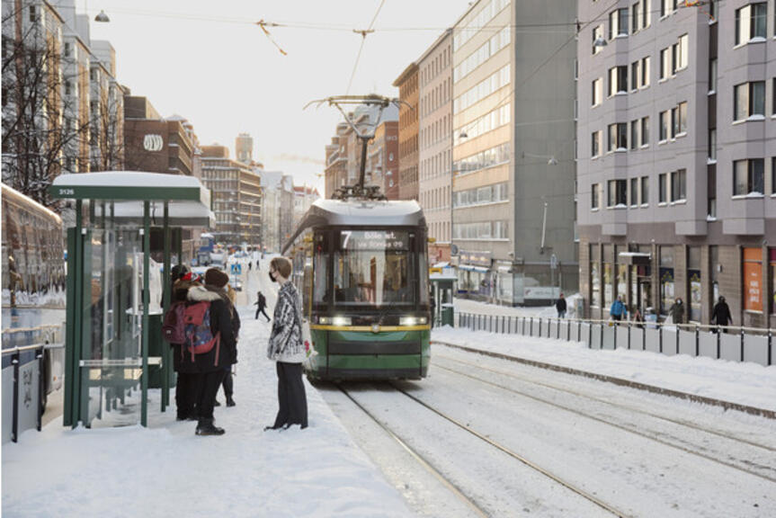 Katunäkymä Hämeentieltä. Katunäkymä Hämeentieltä.