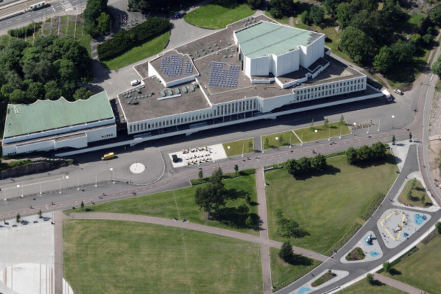 Töölönlahden puisto kuvattuna ilmasta. Töölönlahden puisto kuvattuna ilmasta.