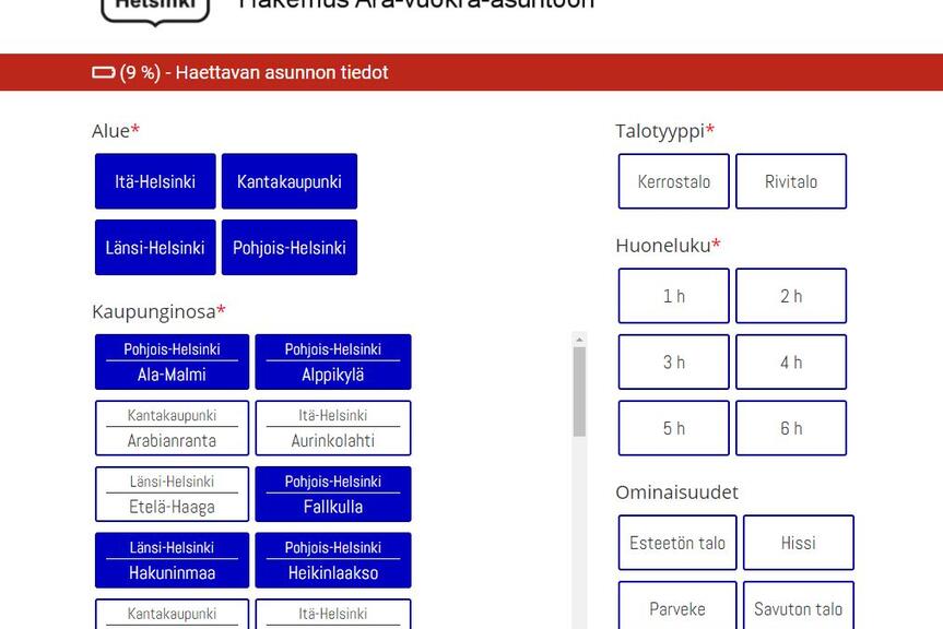 Kuvakaappaus uudesta hakujärjestelmästä. Kuvakaappaus uudesta hakujärjestelmästä.