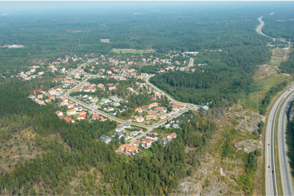 Flygfoto över Östersundom. Bild: Suomen ilmakuva