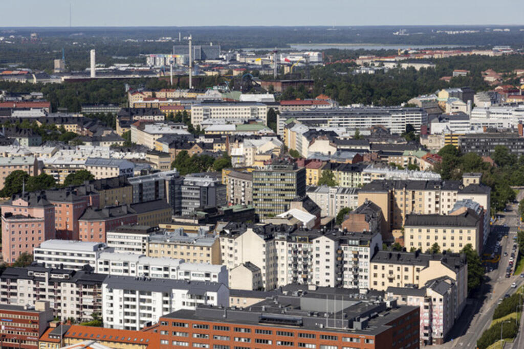 Helsinki kuvattuna ilmasta.