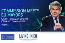 Komissaari Thierry Breton, Commission meets EU mayors.