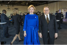 Ukrainan suurlähettiläs Olga Dibrova ja Helsingin pormestari Juhana Vartiainen.