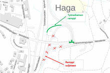Haagan ja Metsälän suuntaan menevä liikenne ohjataan työnaikaiselle rampille Heinä-elokuun vaihteessa.
