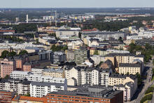 Helsinki kuvattuna ilmasta.