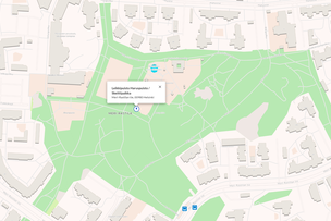 Karttakuva Haruspuistosta.