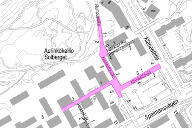 Karttakuva työskentelyalueesta.