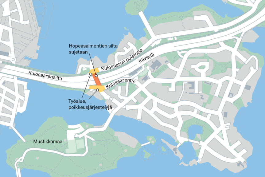 Kartta työalueesta.