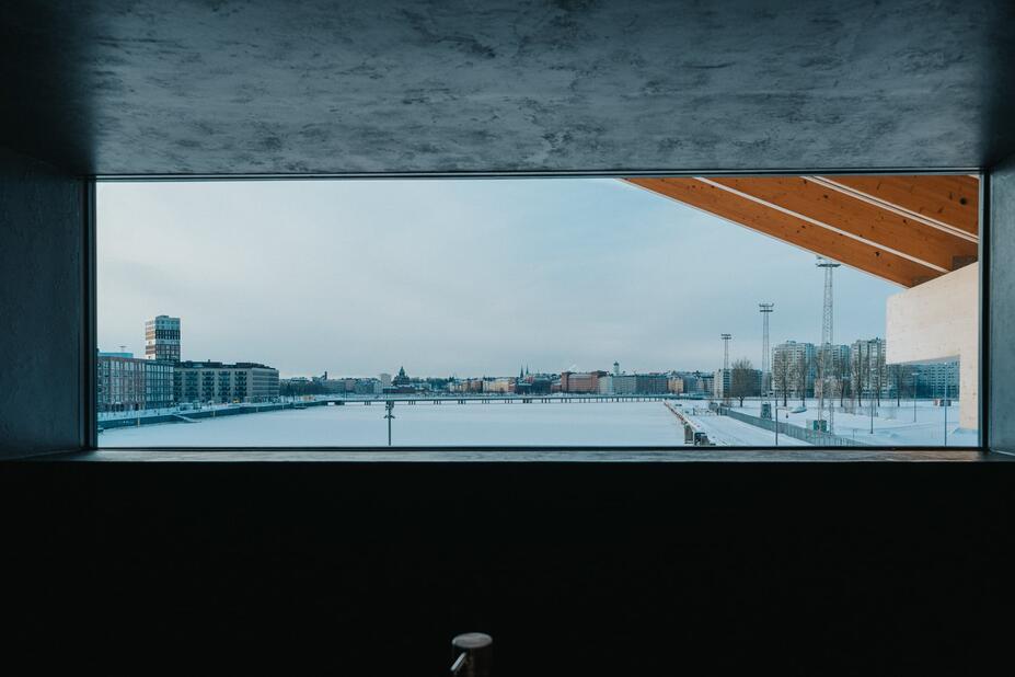 Näkymä Talaksen saunan ikkunasta.