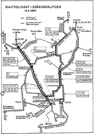 Line map from 1950.