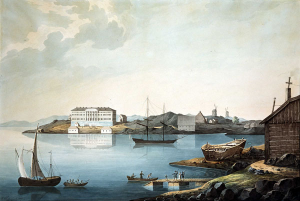 Akvarelli: V. Galjamin 1827. HKM-kokoelmat.