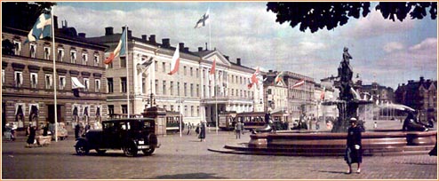 Helsinki on johdettu vuodesta 1913 lhtien kaupungintalosta. Vuonna 1970 valmistuneessa saneerauksessa silytettiin vain talon julkisivu. Kuvamateriaalia Helsingin vuoden 1940 toteutumattomia olympialaisia varten. HKM.
