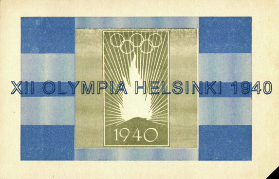 Pääsylippu Helsingin Olympialaisten avajaisiin vuonna 1940