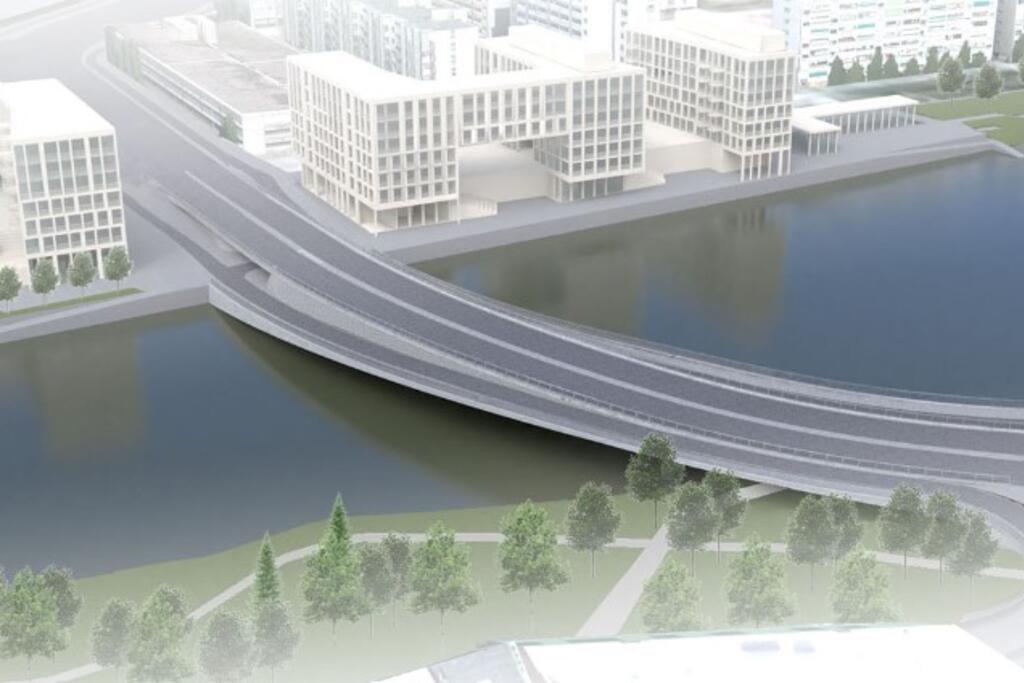 The new Hakaniemi Bridge will be lower than the current bridge (Crown Bridges)