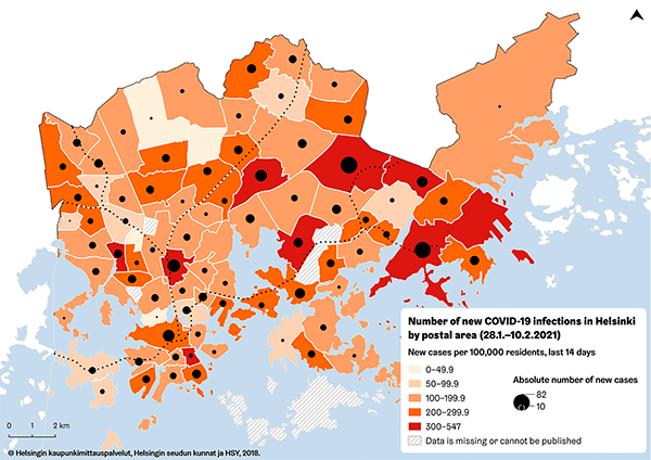 The coronavirus map 10.02.2021