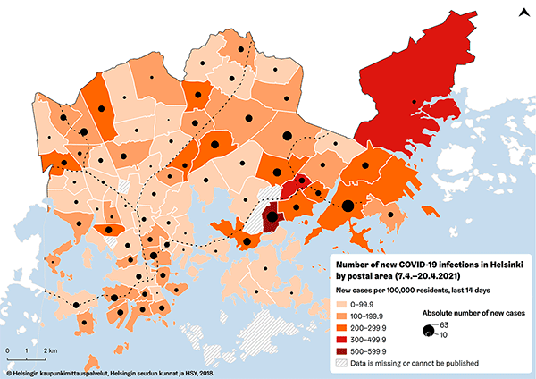 The coronavirus map 21.4.2021
