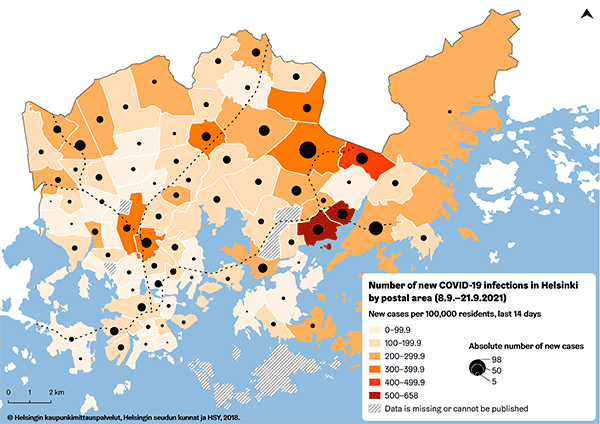 The coronavirus map 22.09.2021