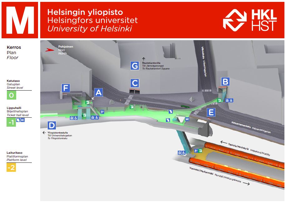 Bild av verksamhetsställetHelsingfors universitets metrostation D