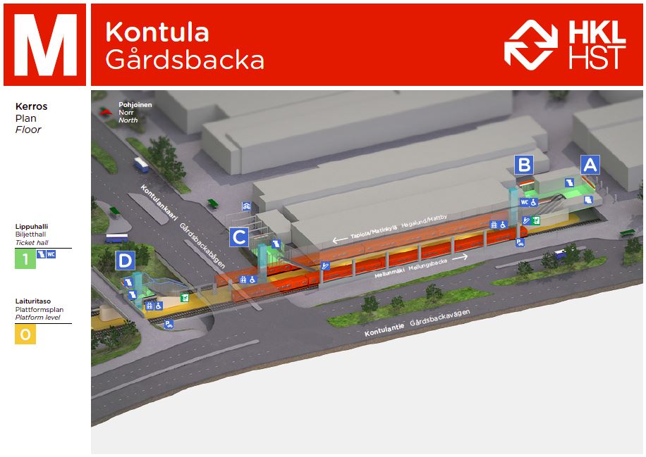 Picture of service point: Kontula metro station A